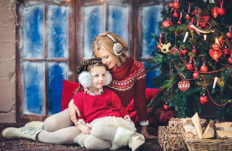 Детская зимняя фотосессия в студии