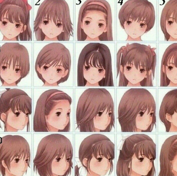 Аниме прически