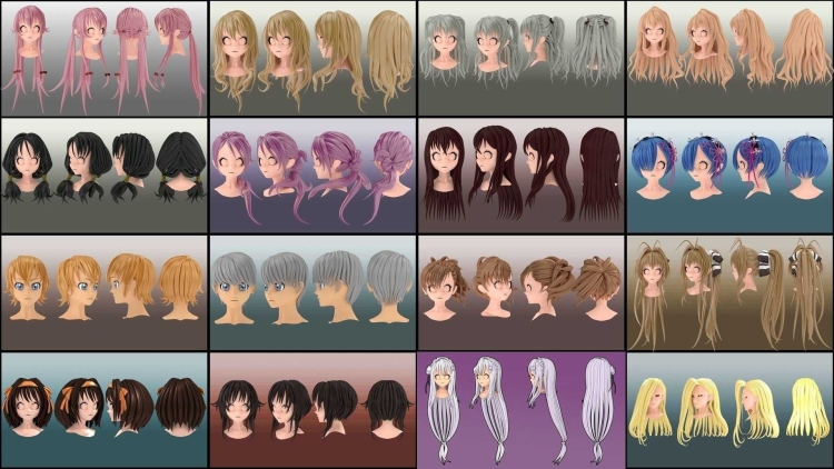 Причёски на средние волосы аниме