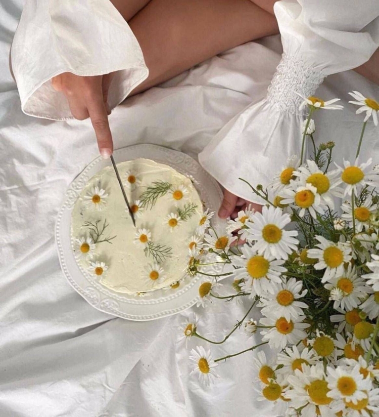 Бенто торт с ромашками