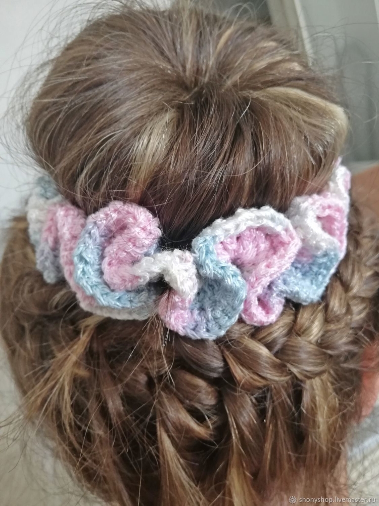 Вязаные украшения для волос