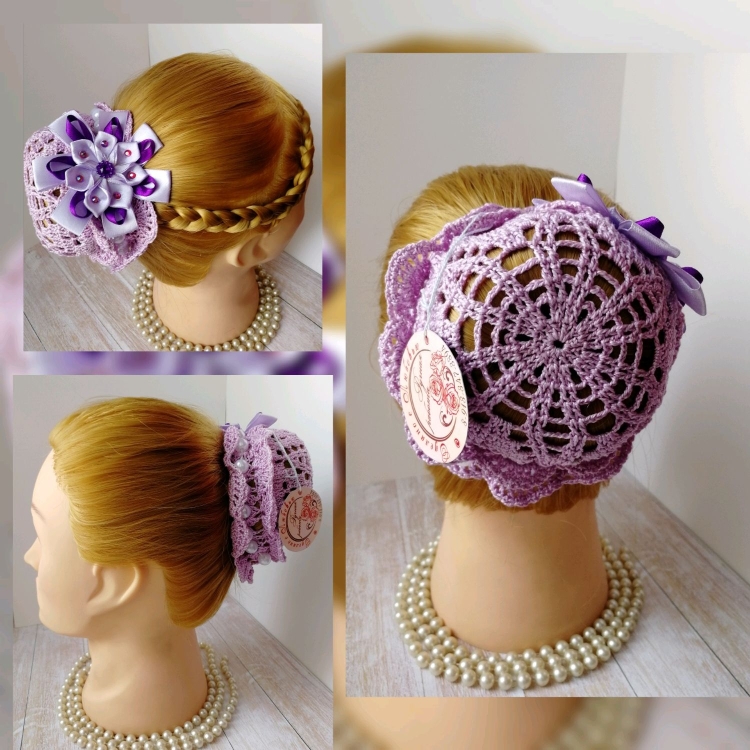 Сеточка для волос крючком