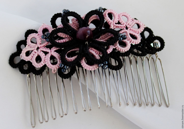 Заколка для волос фриволите