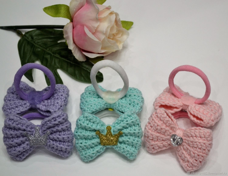 Резинка для волос крючком