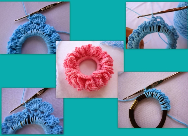 Обвязанные резинки на волосы