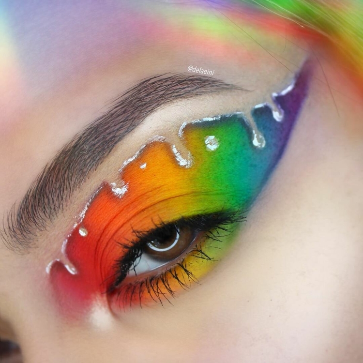 Радужный макияж