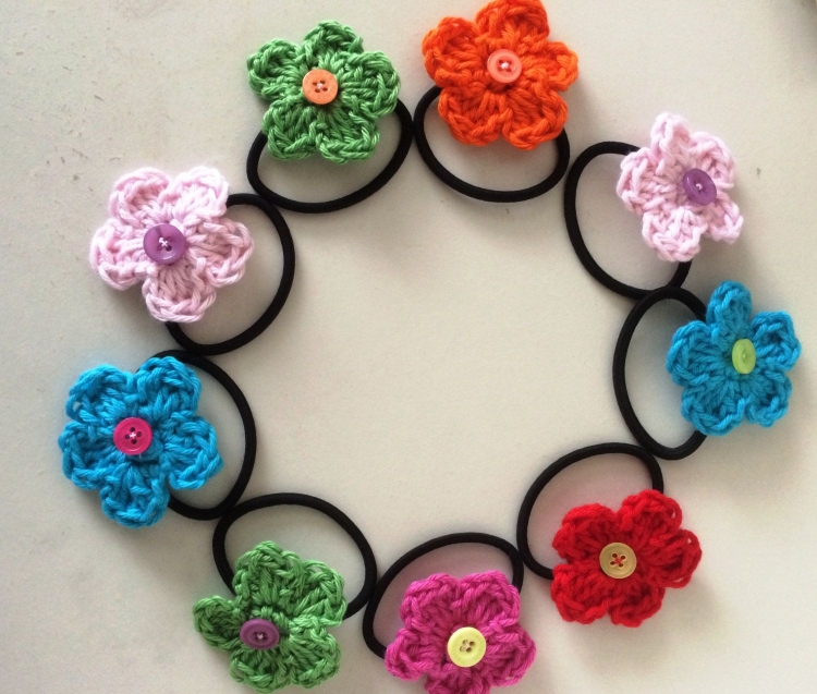 Резинка для волос крючком