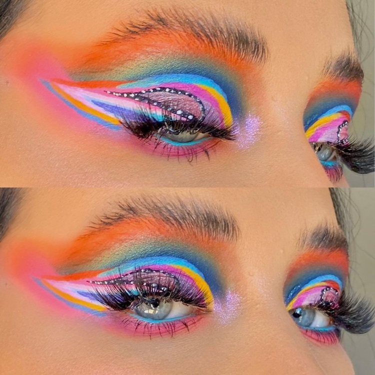 Радужный макияж