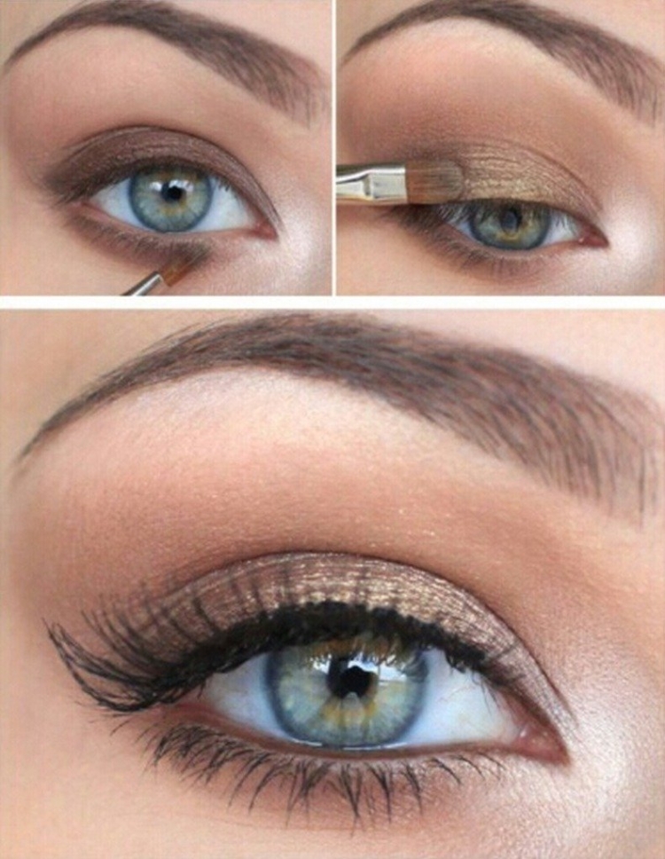 Лёгкий дневной макияж для голубых глаз