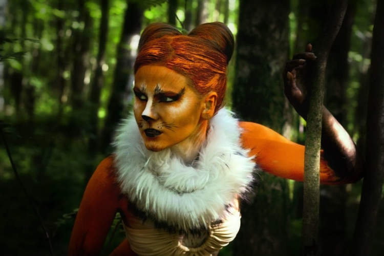 Грим лисы для спектакля