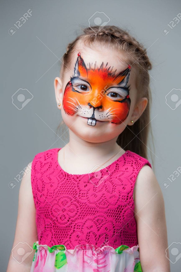 Аквагрим белка для девочки