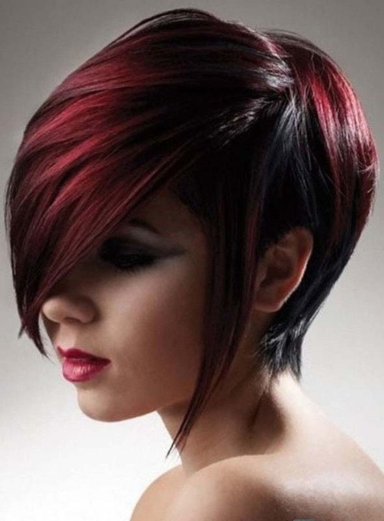 Стрижка Пикси красное колорирование