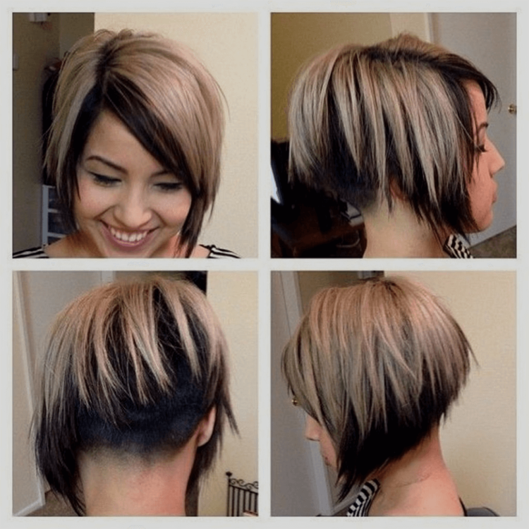 Окрашивание на короткую ассиметричную стрижку