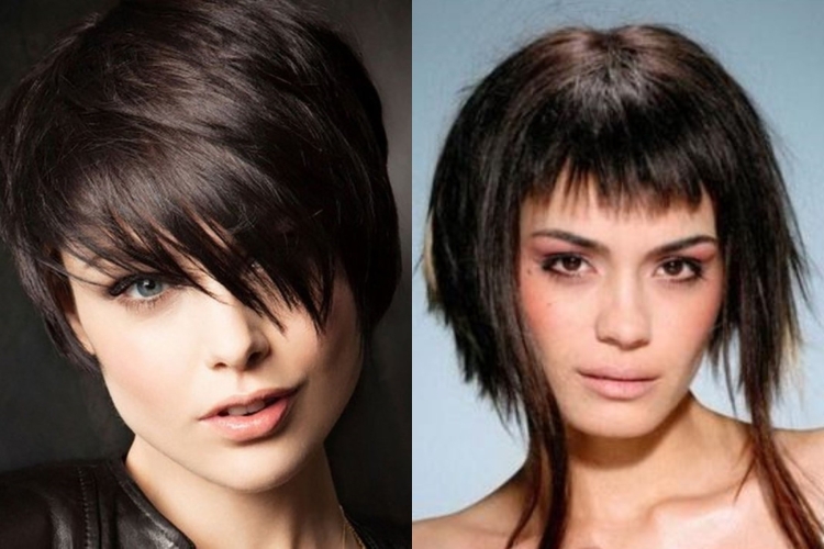 Стрижка с рваной челкой