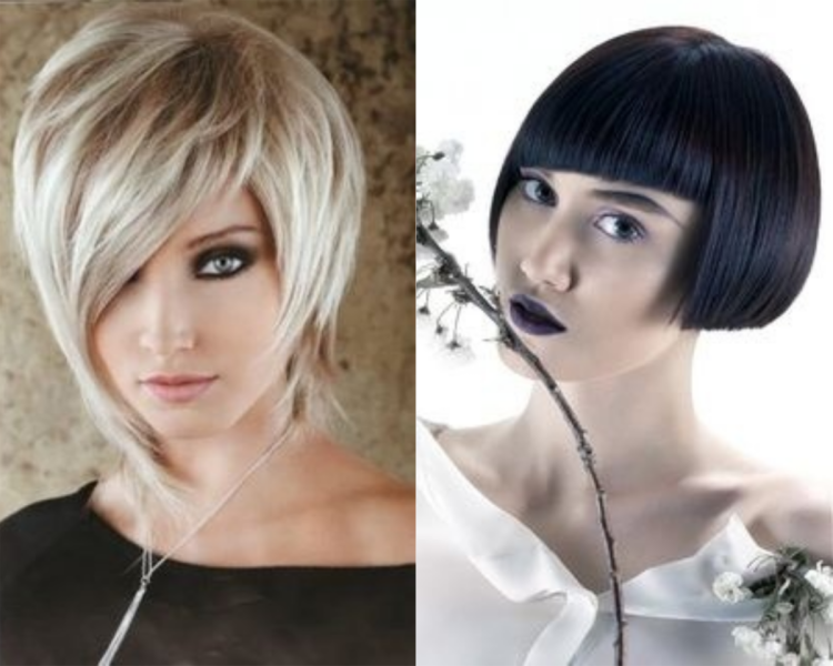 Асимметричная челка рваная на короткой стрижке