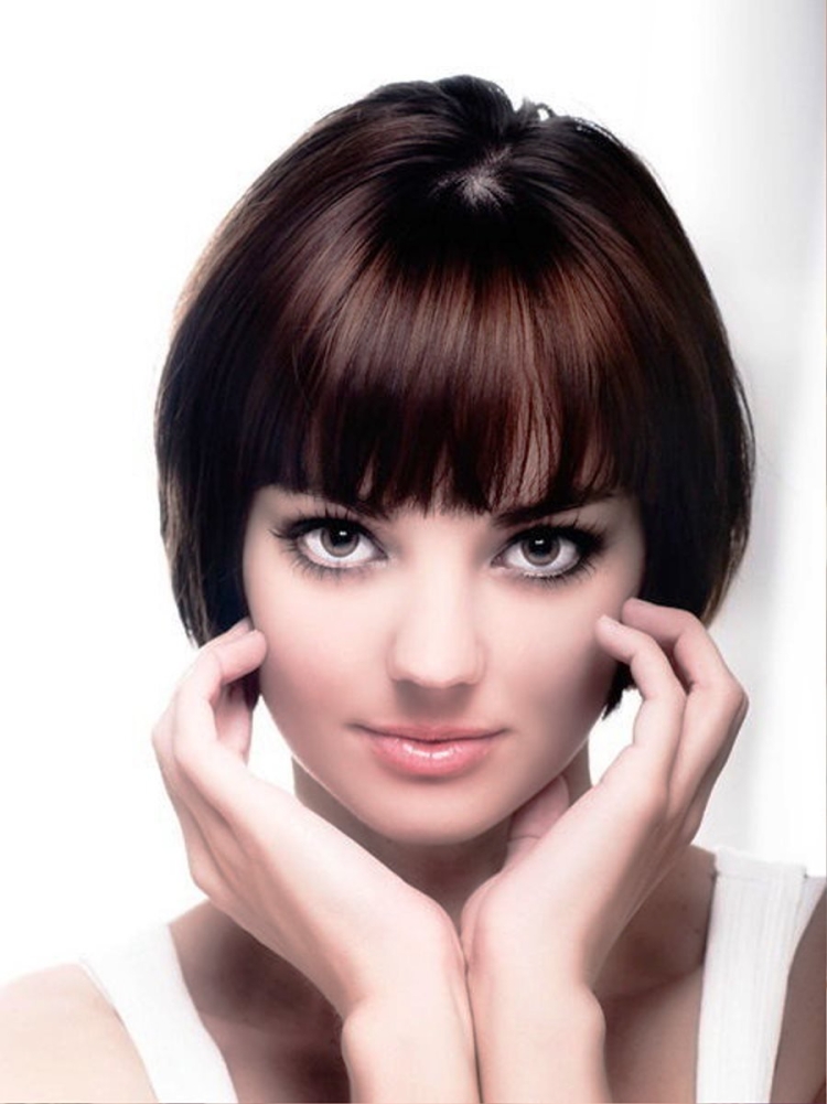 Овальная филированная челка