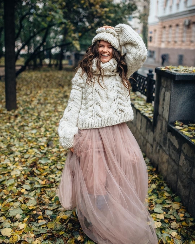 Юбка пачка со свитером