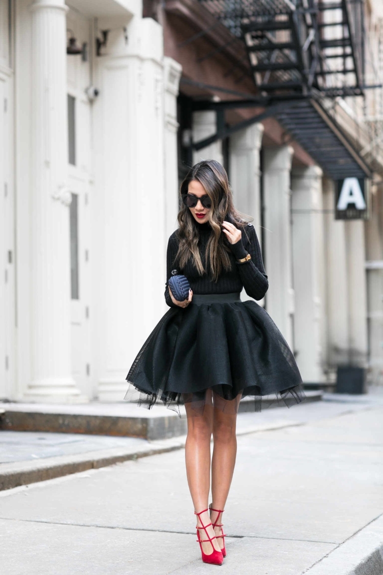 Черная юбка пачка