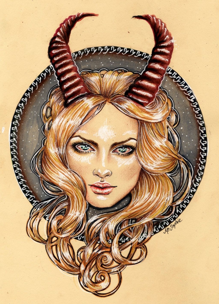 Девушка Телец арт