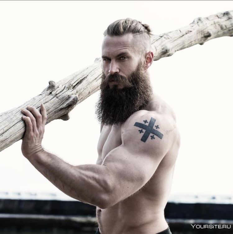 Бородатый Викинг лесоруб
