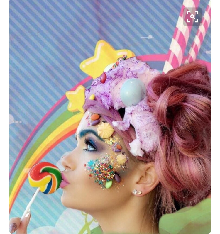 Яркий конфетный макияж