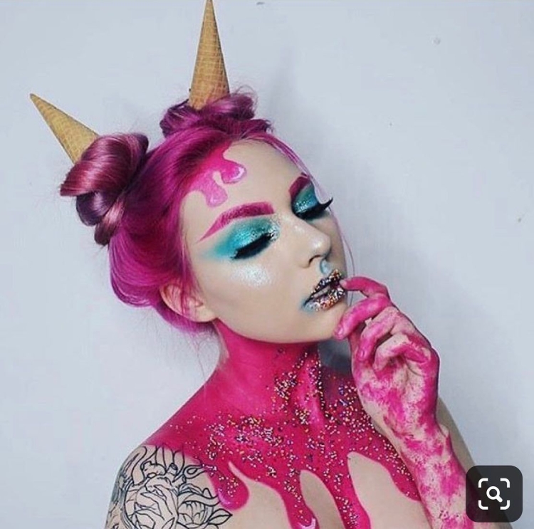 Конфетный макияж на Хэллоуин