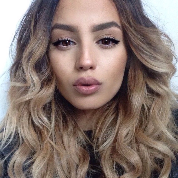 Балаяж карие глаза