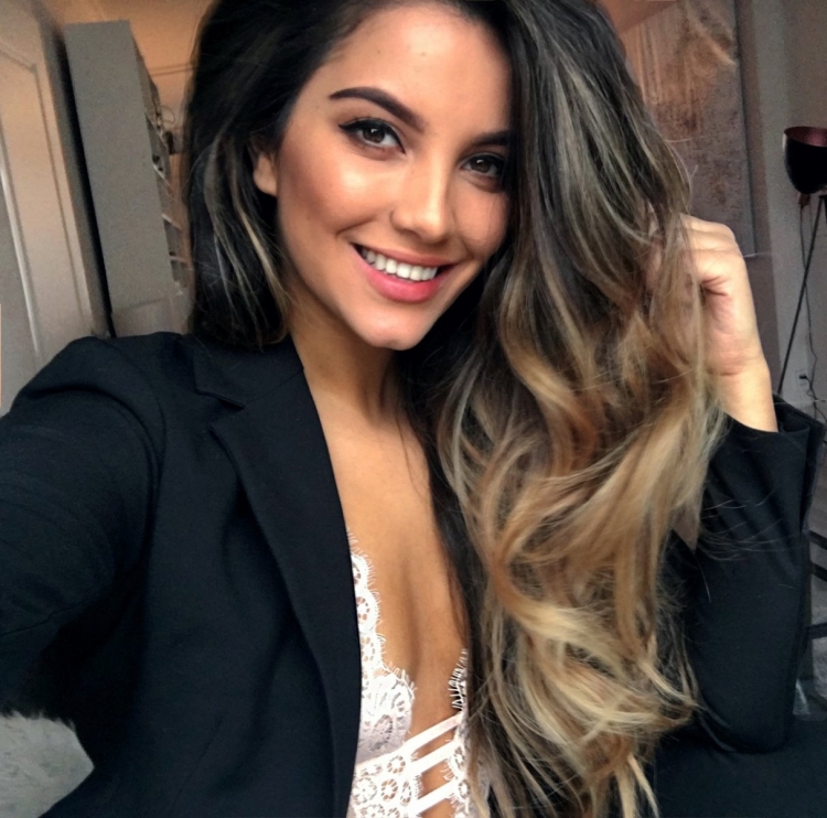 Омбре для брюнеток