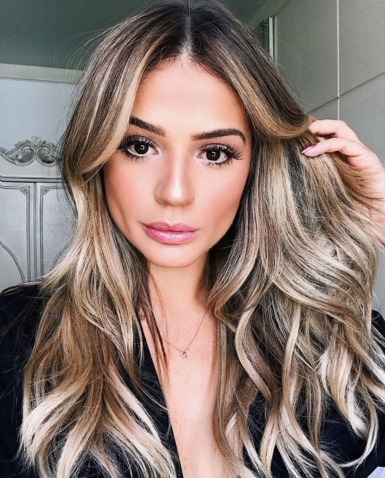 Балаяж карие глаза