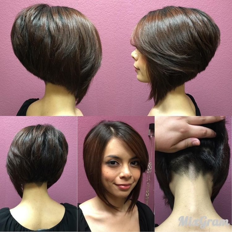 Стрижка Боб на ножке асимметричный