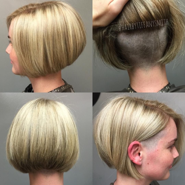 Стрижка каре-Боб с выстриженным затылком