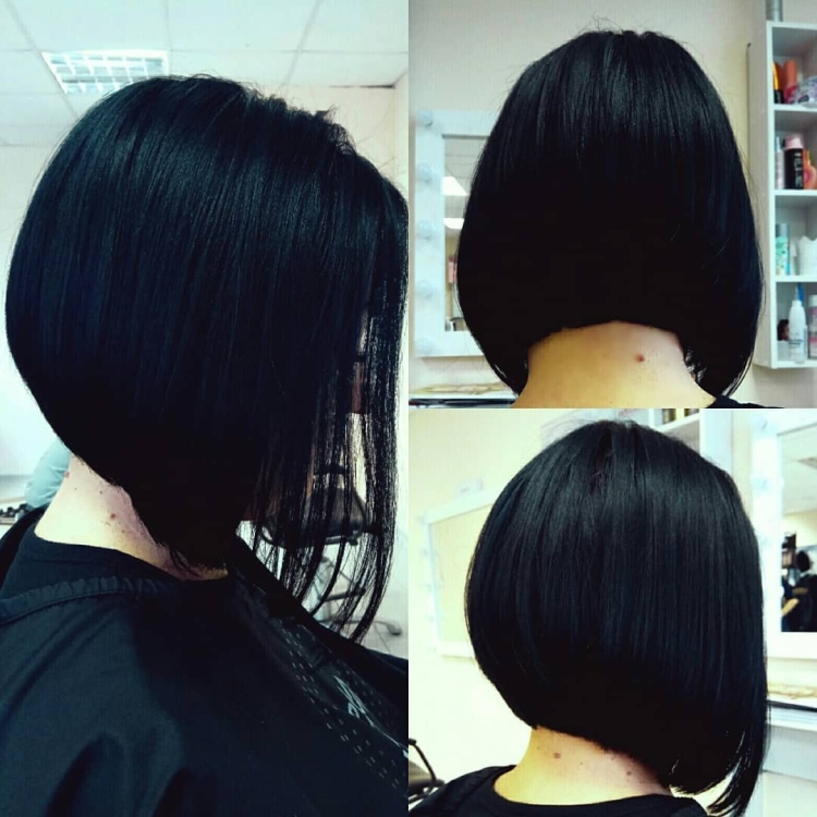 Девушка с каре вид сзади