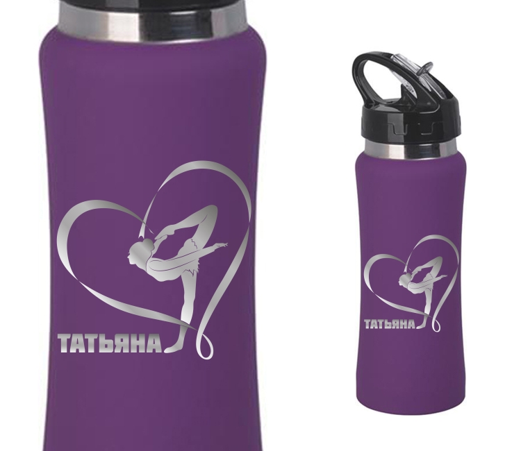 Спортивная бутылка с гимнасткой