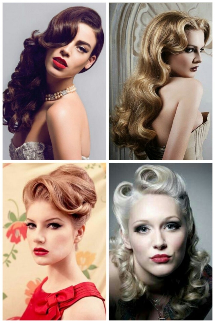 Ретро прически на длинные волосы