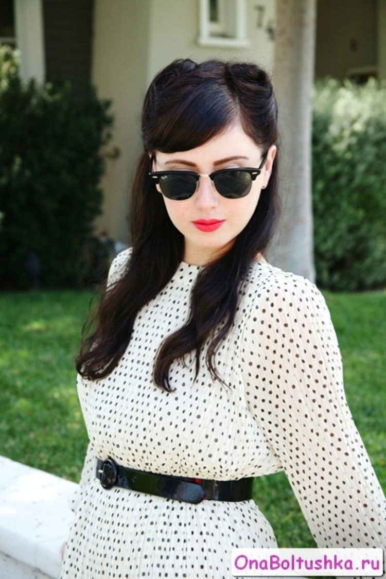 Челка в стиле ретро