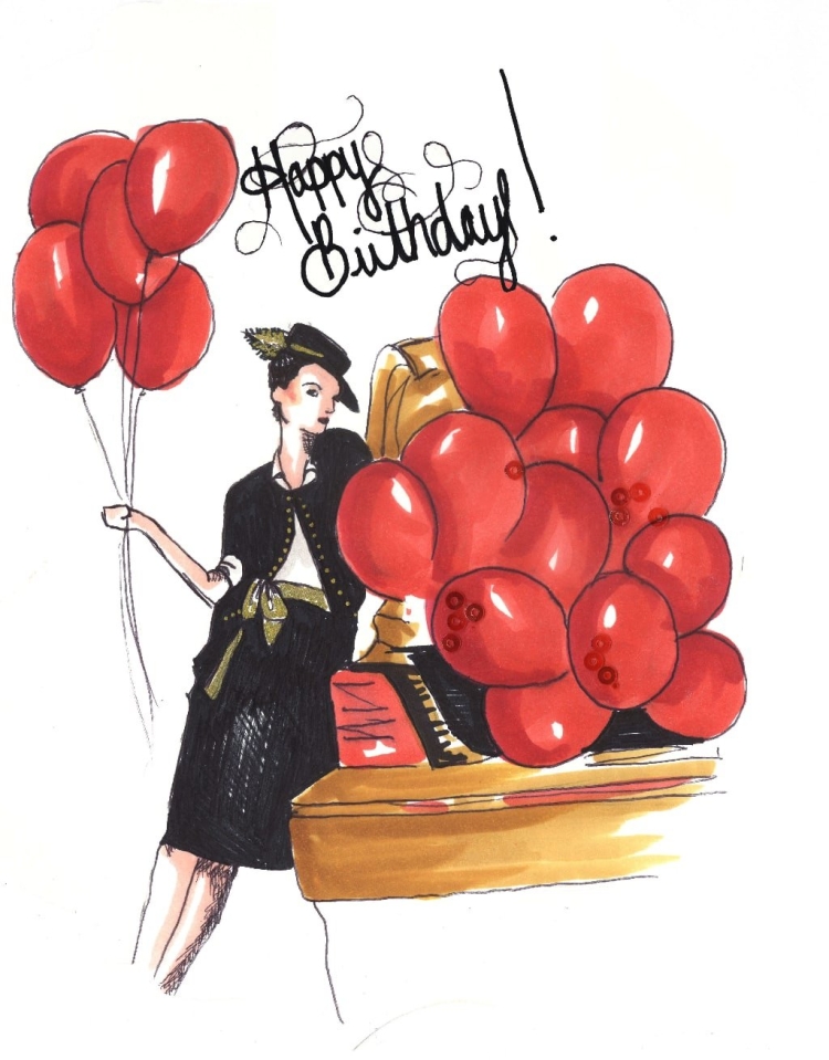 С днём рождения девушке стильные