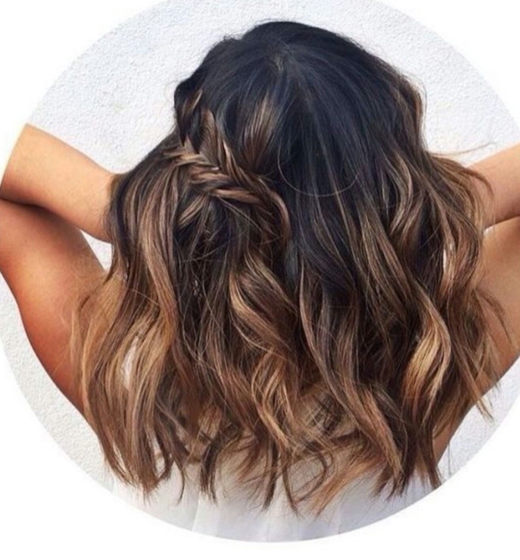 Балаяж на темные вьющиеся волосы