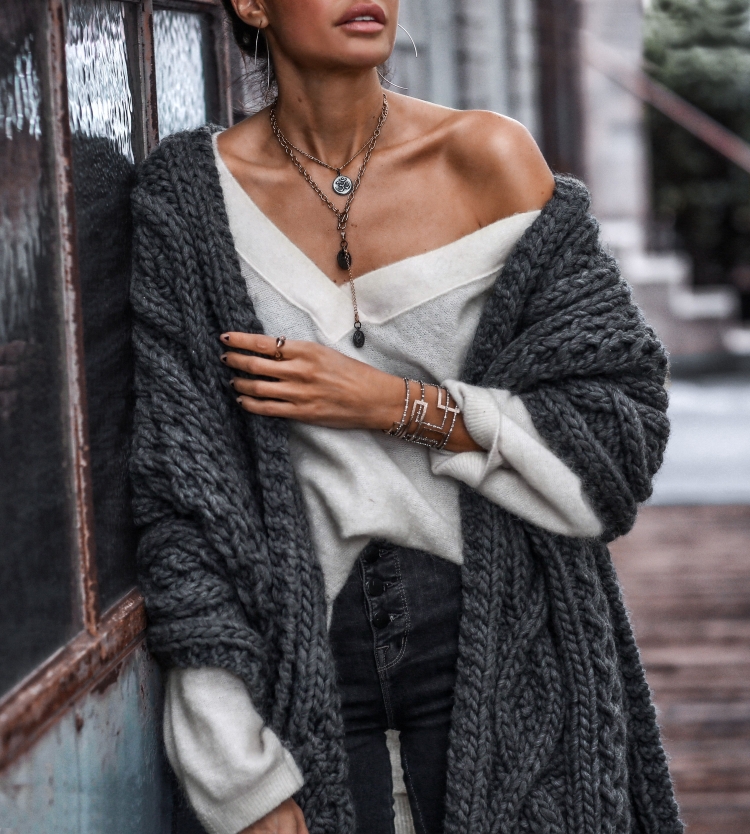 Стильные вязаные кардиганы