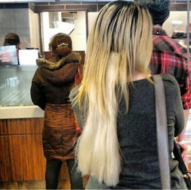 Неудачно нарощенные волосы