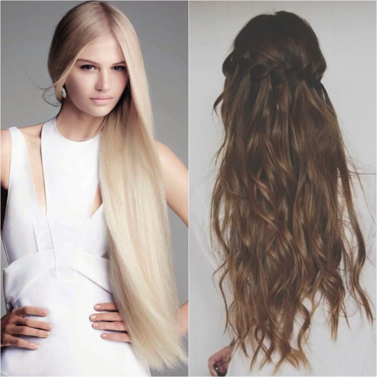 Длинные нарощенные волосы