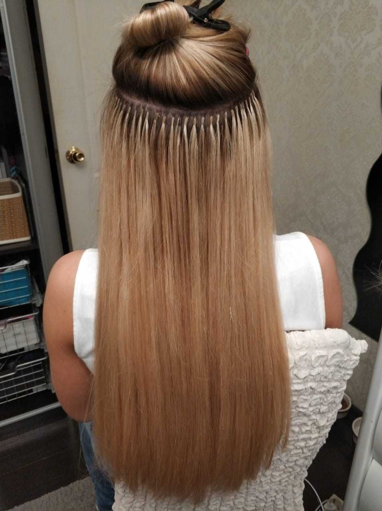 Красивое наращивание волос