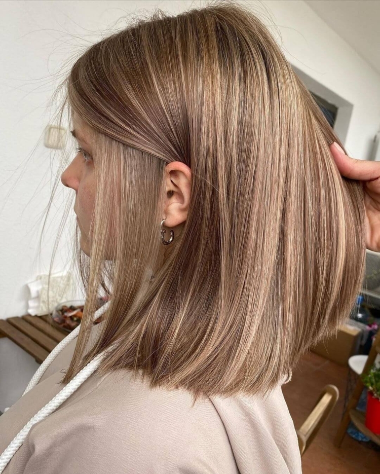 Вуальное мелирование на русые