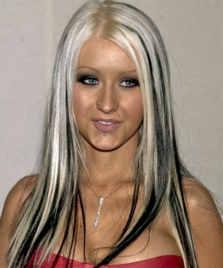 Кристина Агилера окрашивание волос