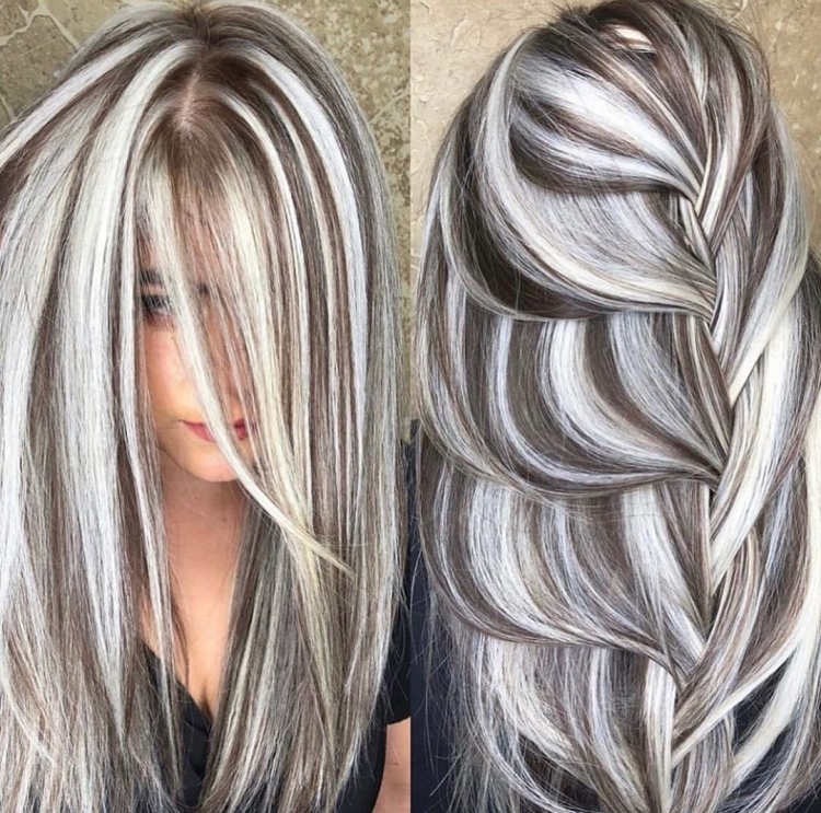 Мелирование пепельным цветом