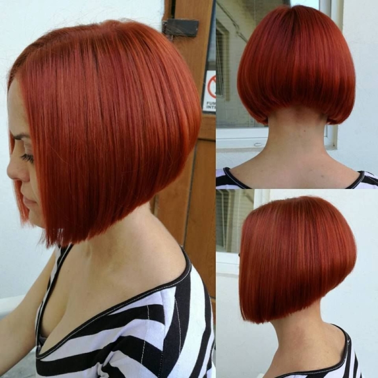 Градуированное Боб каре рыжие волосы