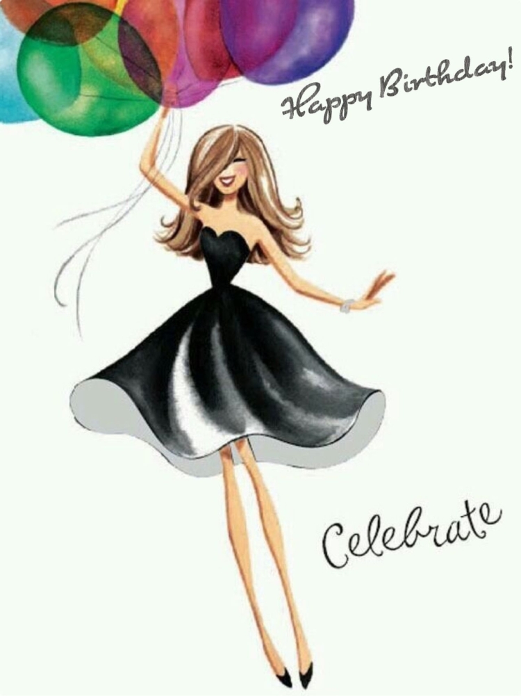 Открытки с днём рождения девушке стильные