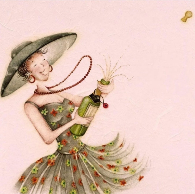 Стильная открытка девушке