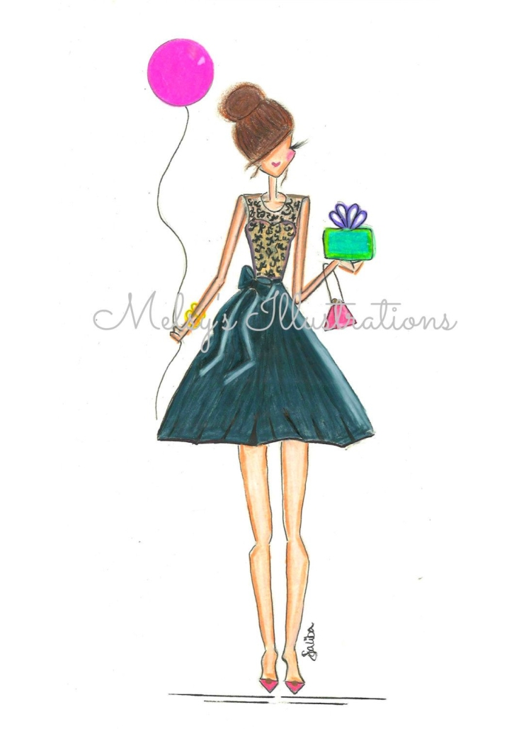 Стильные открытки с др девочки