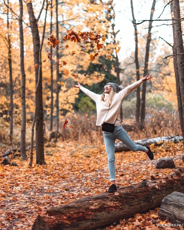 Фотосессия в лесу осенью