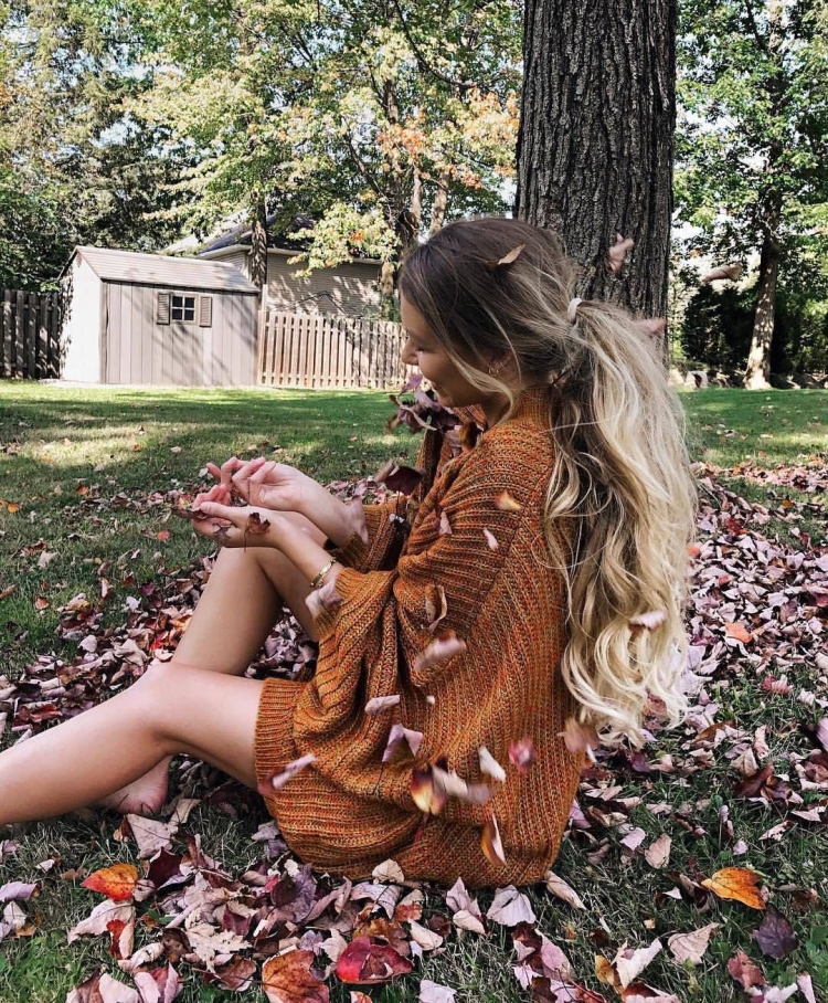 Девушка осенью Эстетика